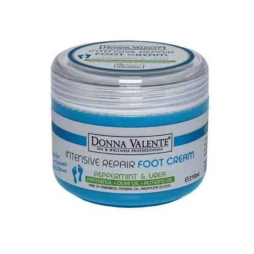 Donna Valente Intensive Repair Foot Cream Peppermint & Urea 210ml