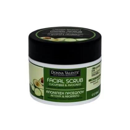 Donna Valente Facial Scrub Cucumber & Avocado 210ml | Femme - Femme Fatale - Donna Valente Facial Scrub Cucumber & Avocado 210ml
