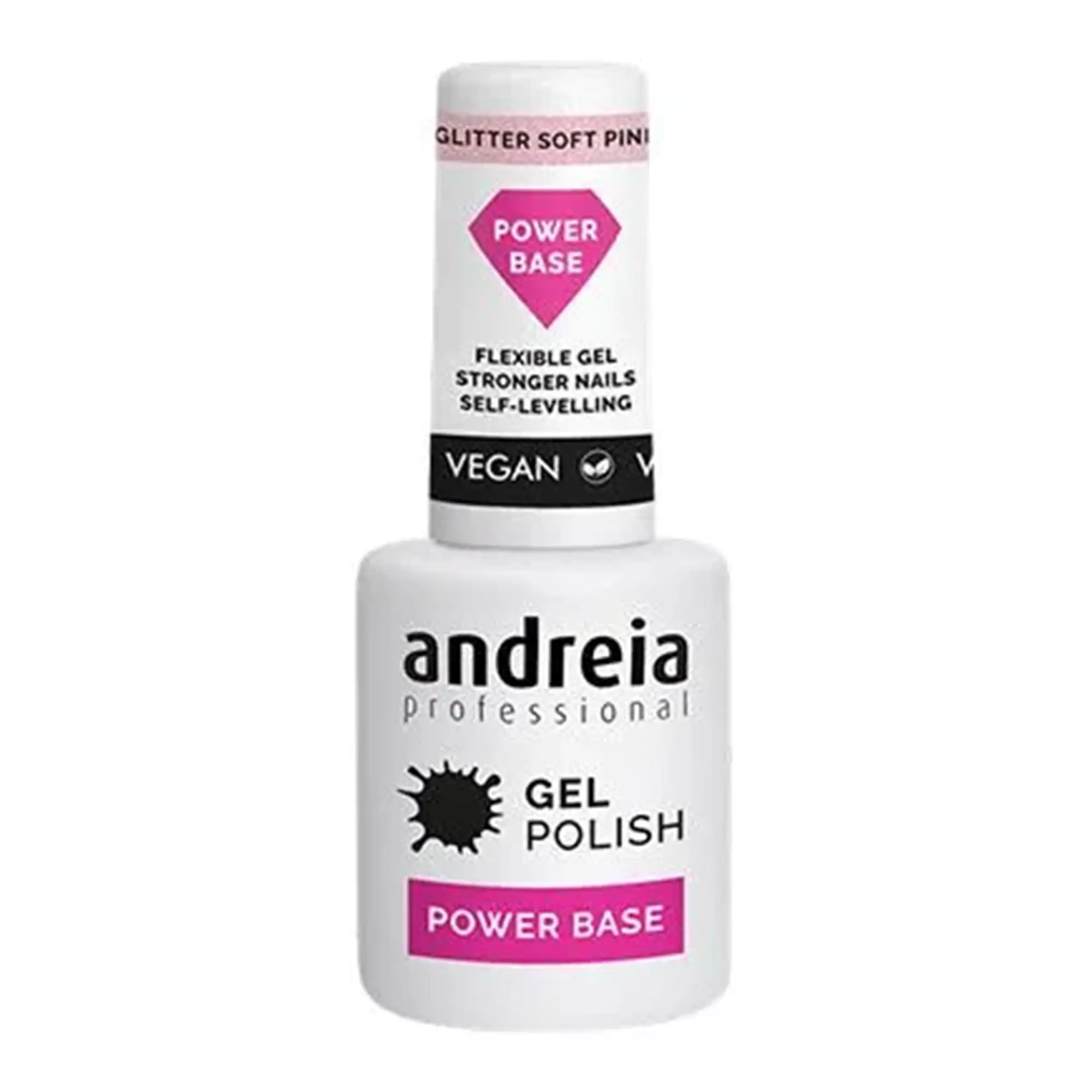 Andreia Power Base Glitter Soft Pink 10.5ml