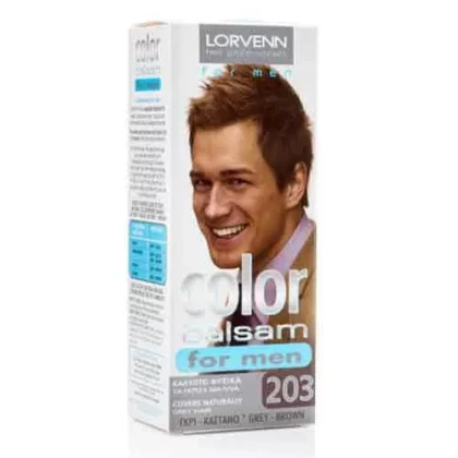 Ημιμόνιμη Βαφή για Άντρες Lorvenn Color Balsam Νο 201 Γκρι - Μαύρο