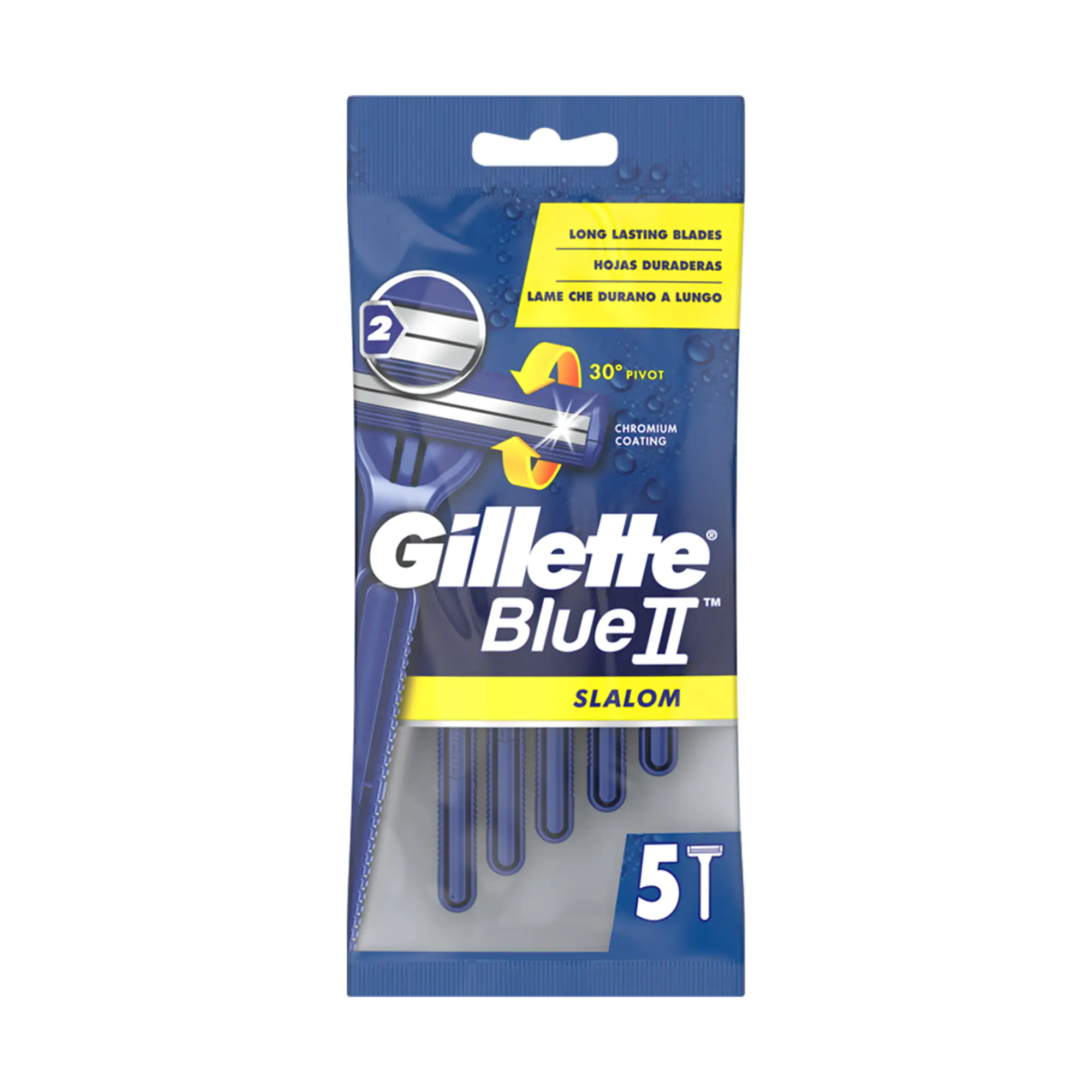 Gillette Ξυραφάκια μιας Χρήσης Blue II Slalom 5 τμχ.