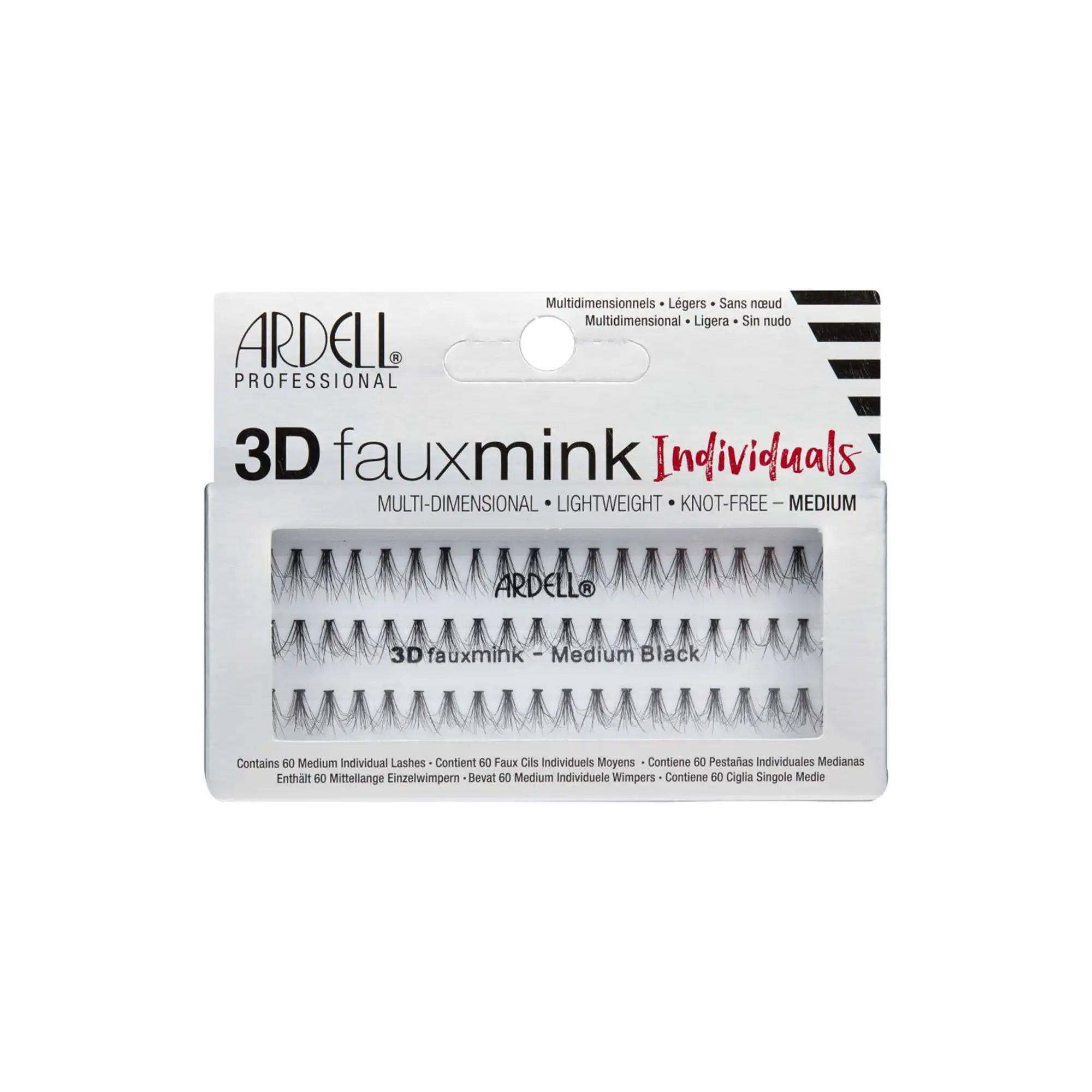 Ardell Βλεφαρίδες 3D Fauxmink Individuals Medium Black