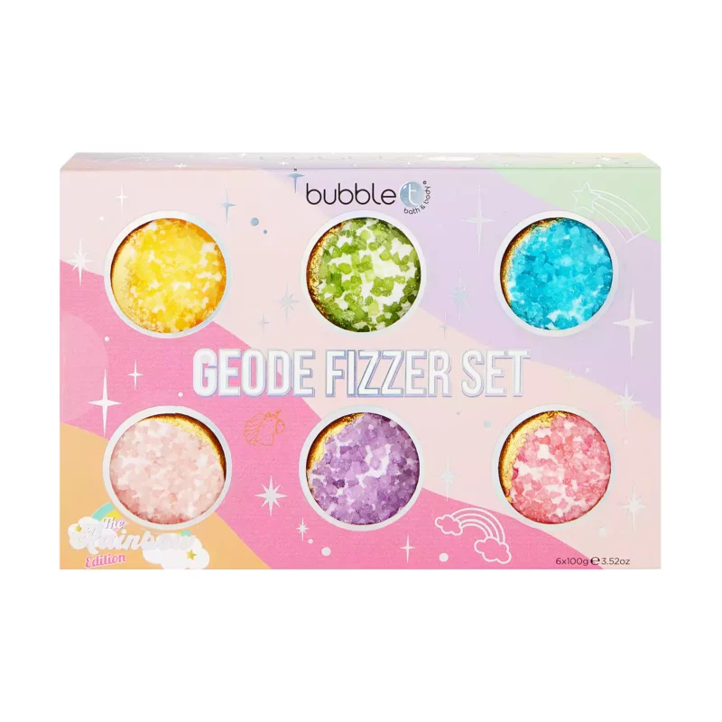Bubble T Σετ Δώρου Rainbow Geode Bath Fizzer Set 6x100g - Femme Fatale - 
