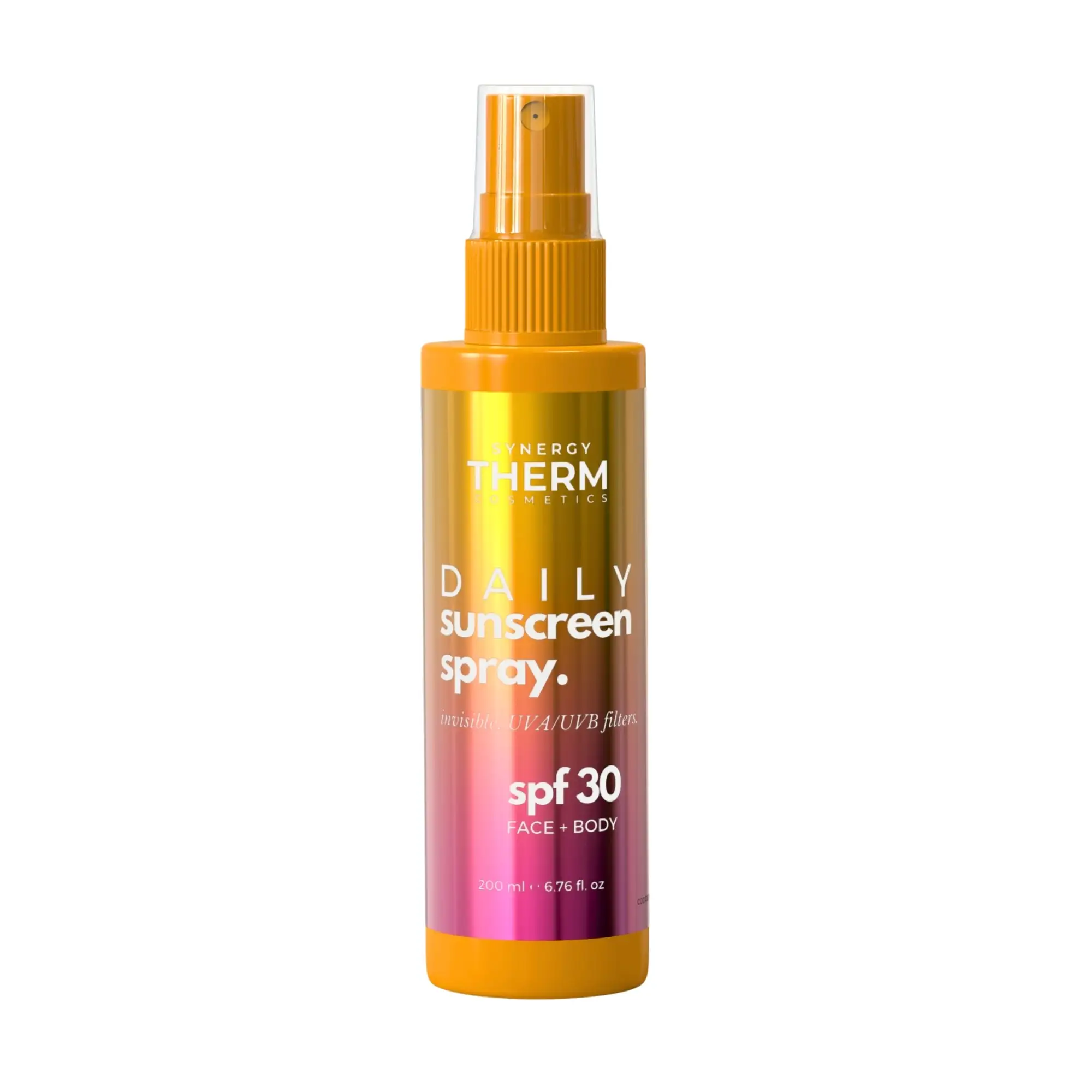 Synergy Therm Daily Sunscreen Spray SPF30+ 200ml - Femme Fatale -  - Το Synergy Therm Daily Sunscreen Spray SPF30+ 200ml είναι ένα ελαφρύ, μη λιπαρό αντηλιακό σπρέι, σχεδιασμένο για καθημερινή χρήση σε πρόσωπο και σώμα. Synergy Therm Daily Sunscreen Spray SPF30+ 200ml - Femme Fatale -