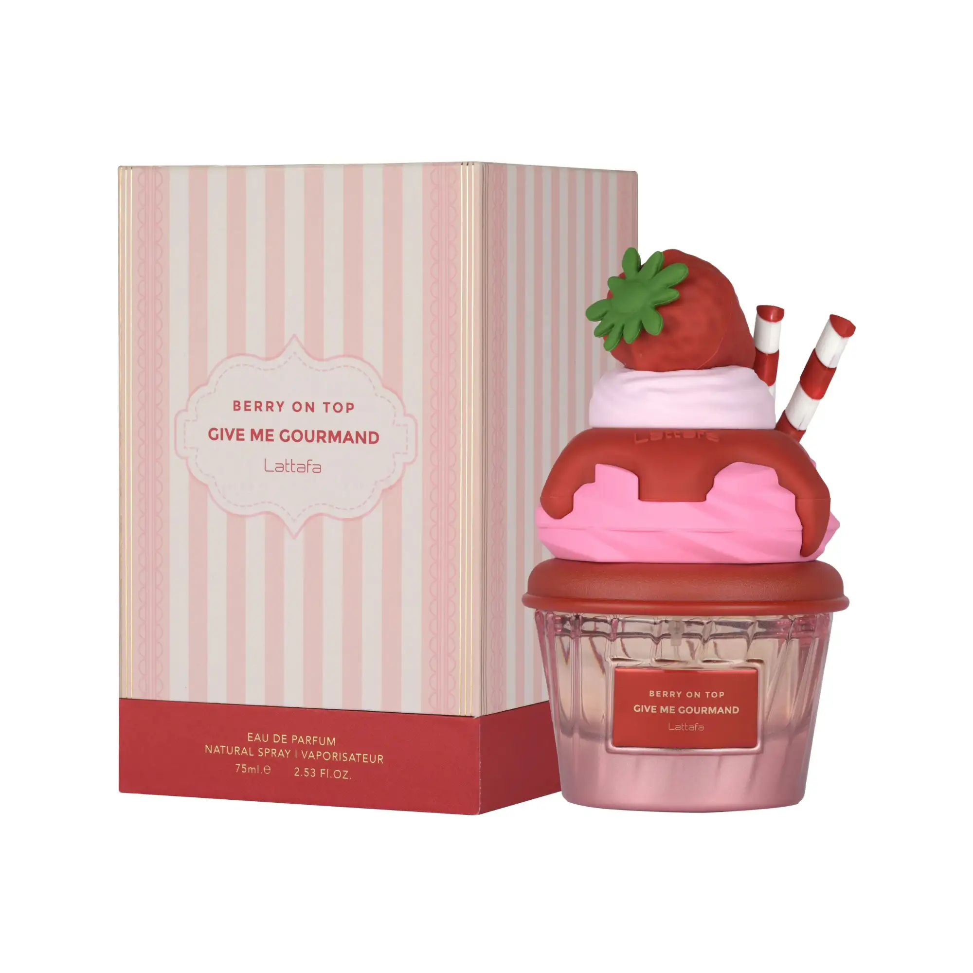 Lattafa Give me Gourmand Berry on Top EDP 75ml - Femme Fatale - - Το Lattafa Give me Gourmand Berry on Top EDP 75ml είναι ένα Φρουτώδες Γκουρμέ Λουλουδένιο Unisex Άρωμα που κυκλοφόρησε το έτος 2025. Lattafa Give me Gourmand Berry on Top EDP 75ml - Femme Fatale - Lattafa Give Me Gourmand Berry on Top EDP 75ml