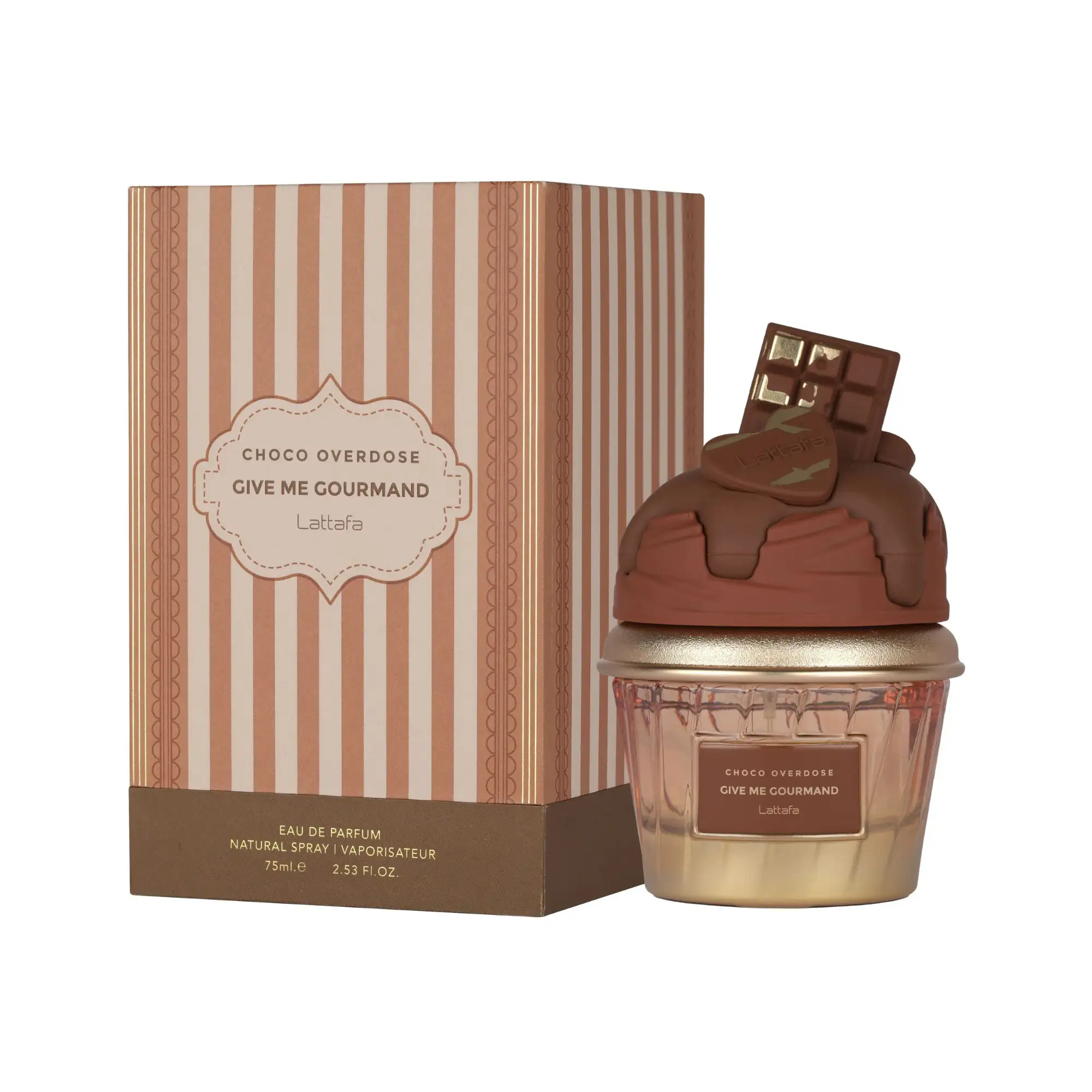 Lattafa Give Me Gourmand Choco Overdose EDP 75ml - Femme Fatale - - Το Give Me Gourmand Choco Overdose EDP 75ml της Lattafa ένα άρωμα της σειράς Give Me Gourmand που γιορτάζει την τέχνη του γλυκού. Lattafa Give Me Gourmand Choco Overdose EDP 75ml - Femme Fatale - Lattafa Give Me Gourmand Choco Overdose EDP 75ml
