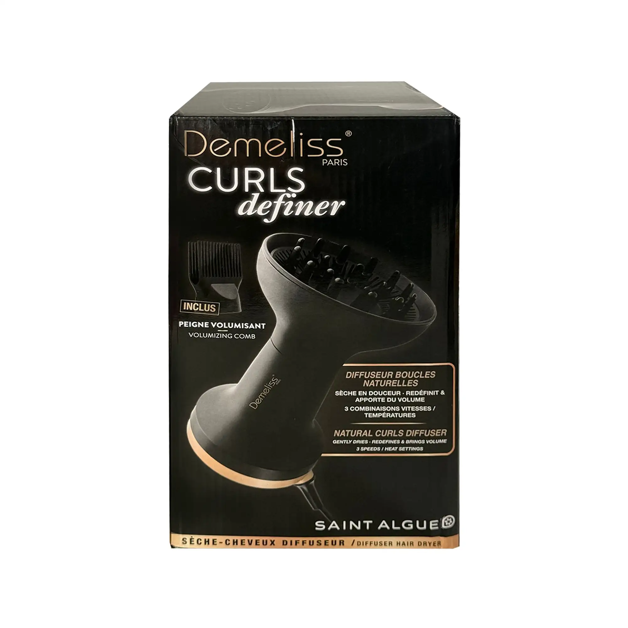 Demeliss Σεσουάρ Φυσούνα Curls Definer Χτένα Για Όγκο - Femme Fatale - - Η ηλεκτρική φυσούνα θερμού αέρα DEMELISS Curls Definer συνδυάζει δύναμη 2000 W και ευκολία χαρίζοντας επαγγελματικό αποτέλεσμα από το σπίτι. Demeliss Σεσουάρ Φυσούνα Curls Definer Χτένα Για Όγκο - Femme Fatale - Demeliss Σεσουάρ Φυσούνα Curls Definer Χτένα Για Όγκο 3 ταχυτήτων 2000w Μαύρο 21349