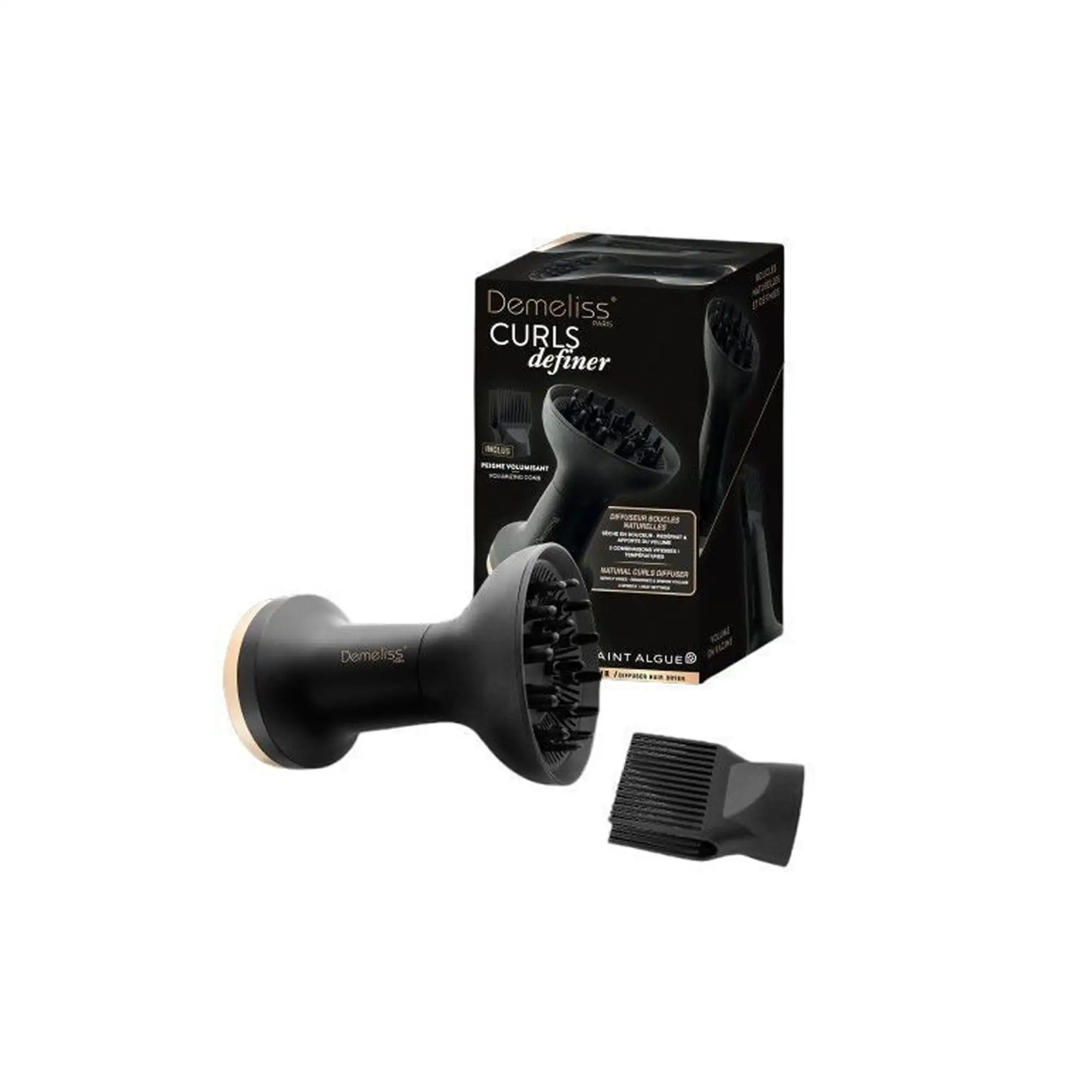 Demeliss Σεσουάρ Φυσούνα Curls Definer Χτένα Για Όγκο - Femme Fatale - - Η ηλεκτρική φυσούνα θερμού αέρα DEMELISS Curls Definer συνδυάζει δύναμη 2000 W και ευκολία χαρίζοντας επαγγελματικό αποτέλεσμα από το σπίτι. Demeliss Σεσουάρ Φυσούνα Curls Definer Χτένα Για Όγκο - Femme Fatale - Demeliss Σεσουάρ Φυσούνα Curls Definer Χτένα Για Όγκο 3 ταχυτήτων 2000w Μαύρο 21349