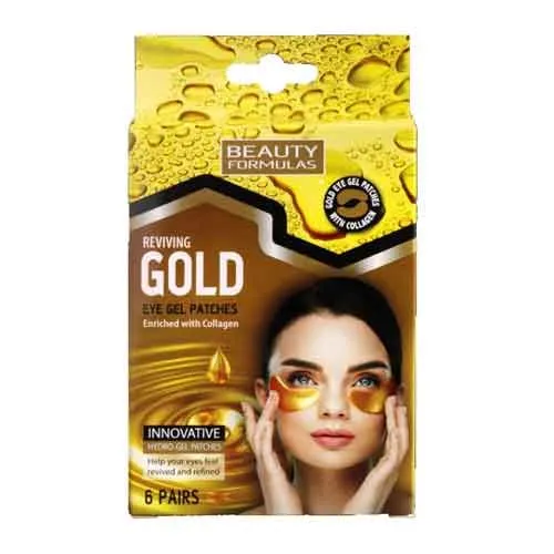 Beauty Formulas Gold Eye Gel Patches Τζελ Επιθέματα Ματιών με Κολλαγόνο 6 ζευγάρια