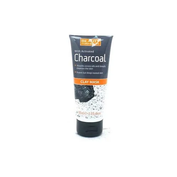 Beauty Formulas Charcoal Clay Mask Μάσκα Καθαρισμού Προσώπου 100ml