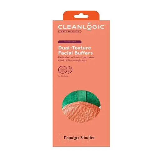 Cleanlogic Dual-Texture Facial Buffers Sensitive - Femme Fatale - Cleanlogic Bath and Body Dual-Texture Facial Buffers Sensitive Skin 3 buffers