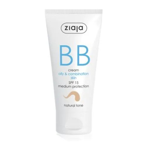 Ziaja BB Cream– Normal Oily & Combination Skin- Natural Tone - Femme Fatale - Ziaja BB Cream– Oily & Combination Skin - SPF15 50ml