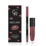 Golden Rose Matte Lip Kit Blush Pink | Femme Fatale - Femme Fatale - Golden Rose Matte Lip Kit Rose Taupe