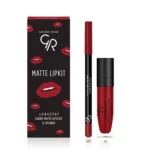Golden Rose Matte Lip Kit Warm Nude | Femme Fatale - Femme Fatale - Golden Rose Matte Lip Kit Scarlet Red