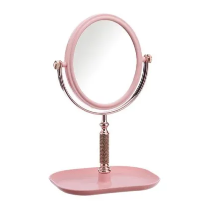 Niobe Καθρέπτης Επιτραπέζιος Διπλός Ροζ Νο ΚΑ-9057 Χ4